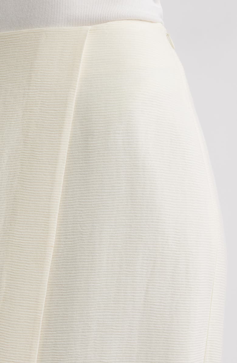 Nordstrom Textured Faux Wrap Midi Skirt, Alternate, color, Ivory Tofu