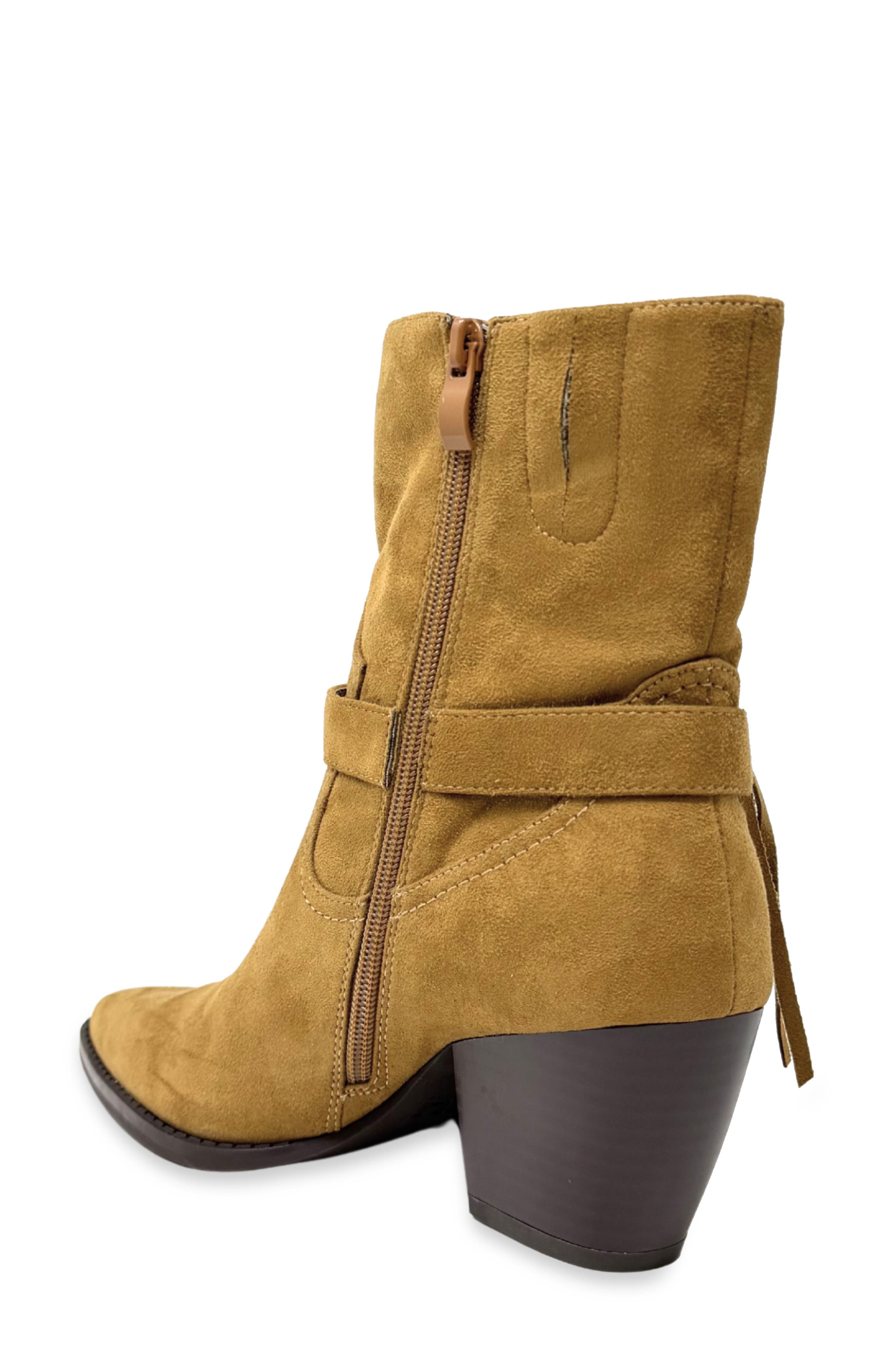 Zonia Faux Leather Bootie, Alternate, color, TAN