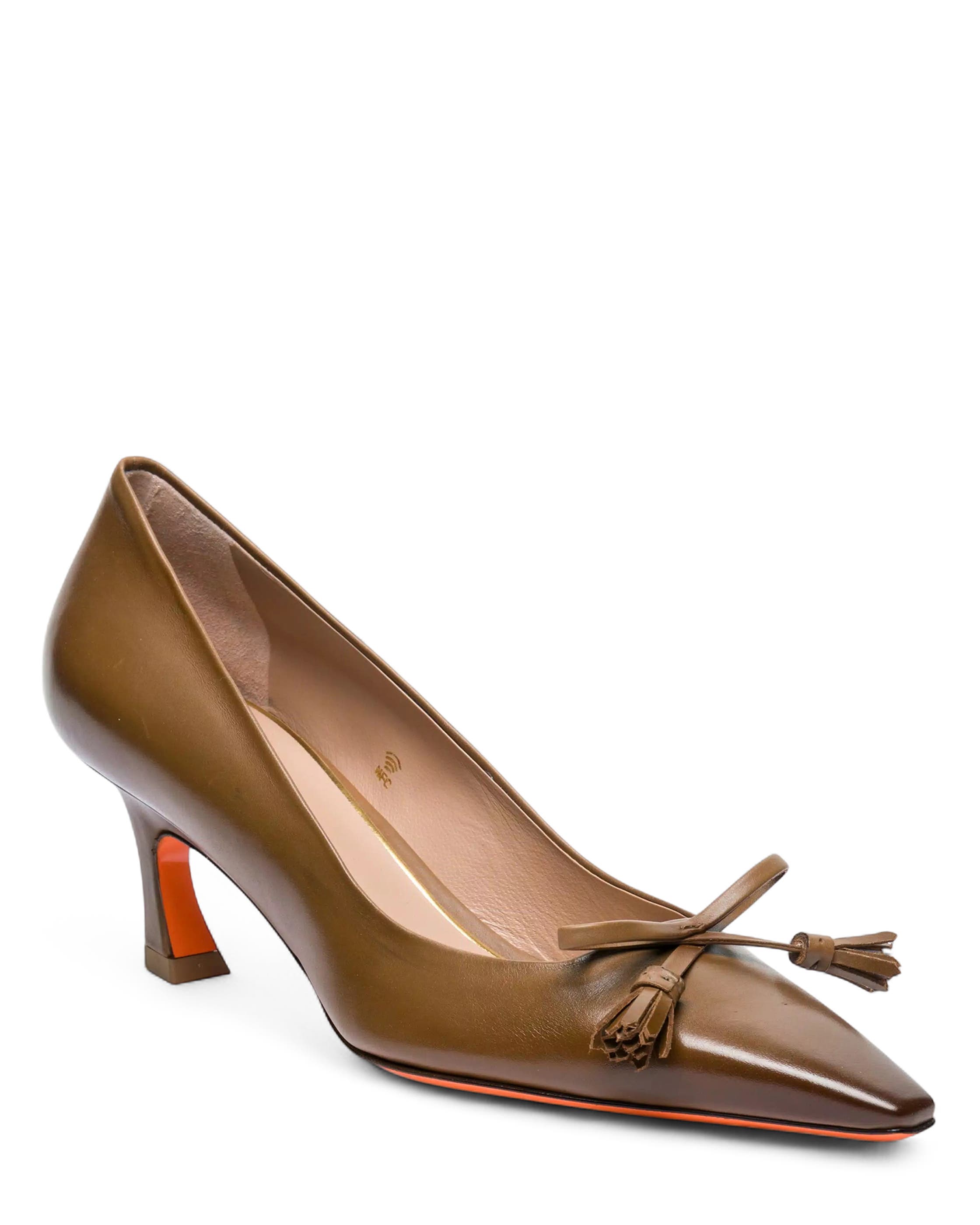 Santoni Mid-Heel Patent Leather Pumps, Alternate, color, 