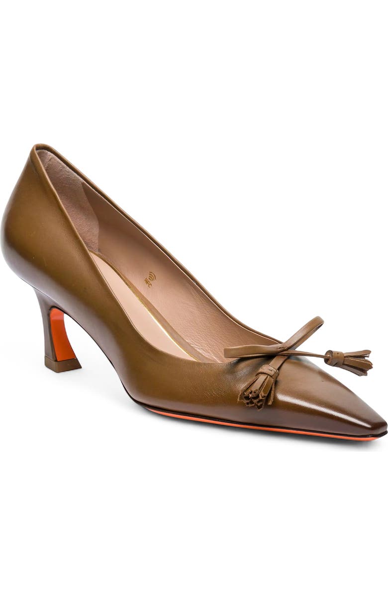 Santoni Mid-Heel Patent Leather Pumps, Alternate, color,