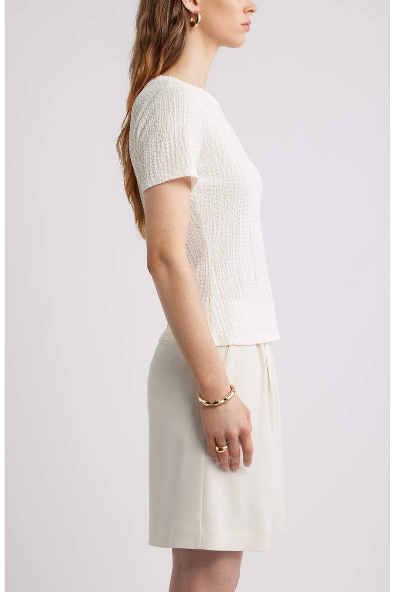 Textured T-Shirt, Alternate, color, IVORY TOFU