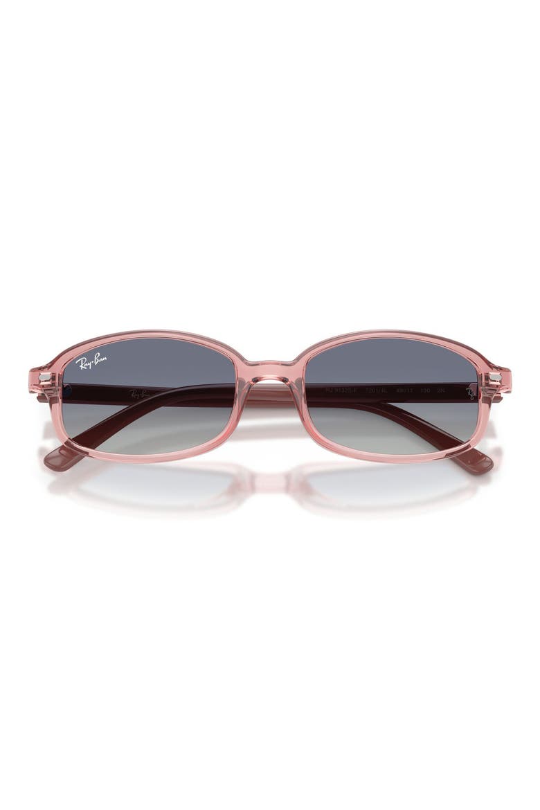 Kids' 49mm Irregular Sunglasses, Alternate, color, TRANSPARENT PINK / GREY BLUE