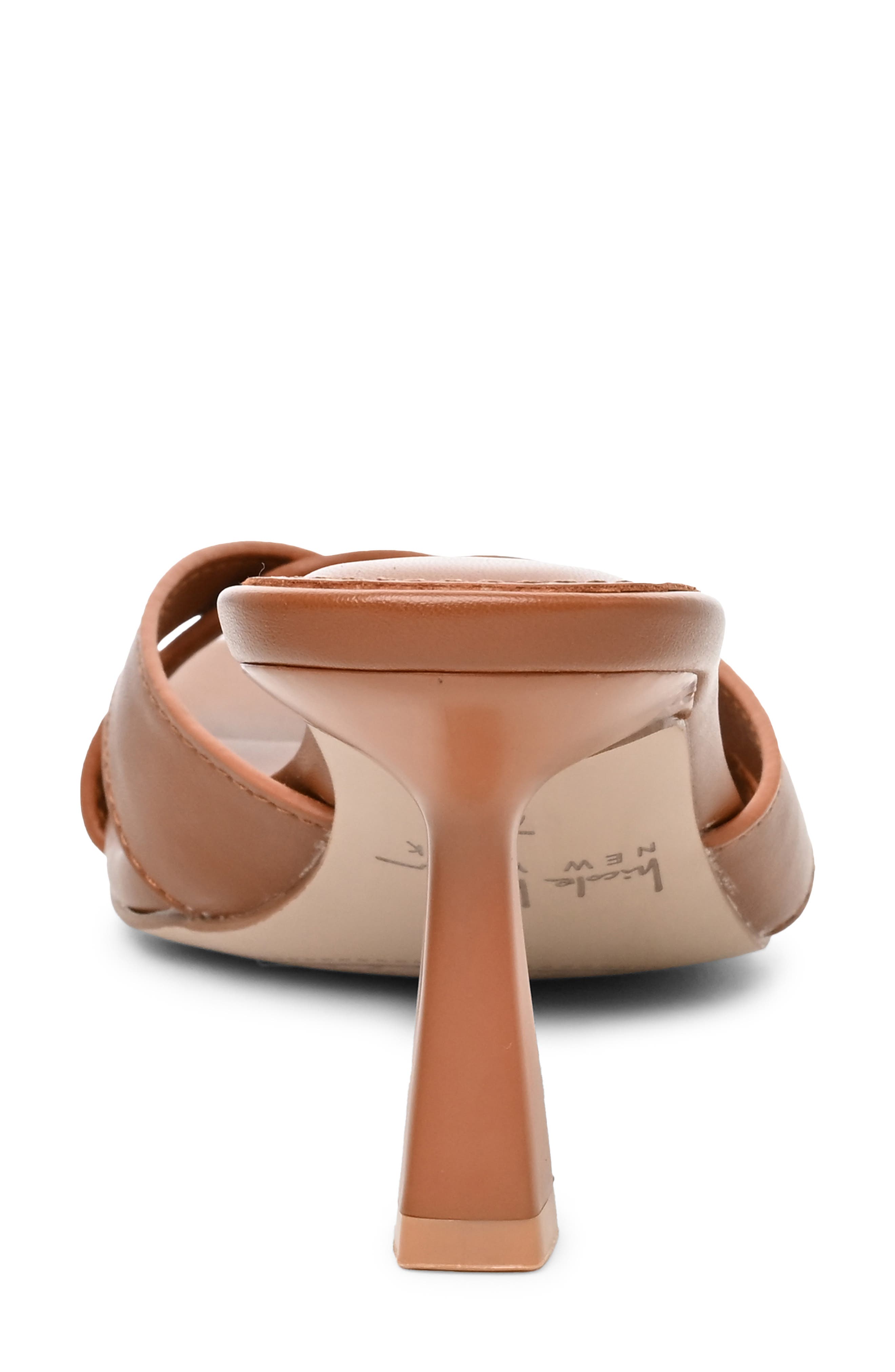 Twist Strap Heeled Sandal, Alternate, color, LUGGAGE