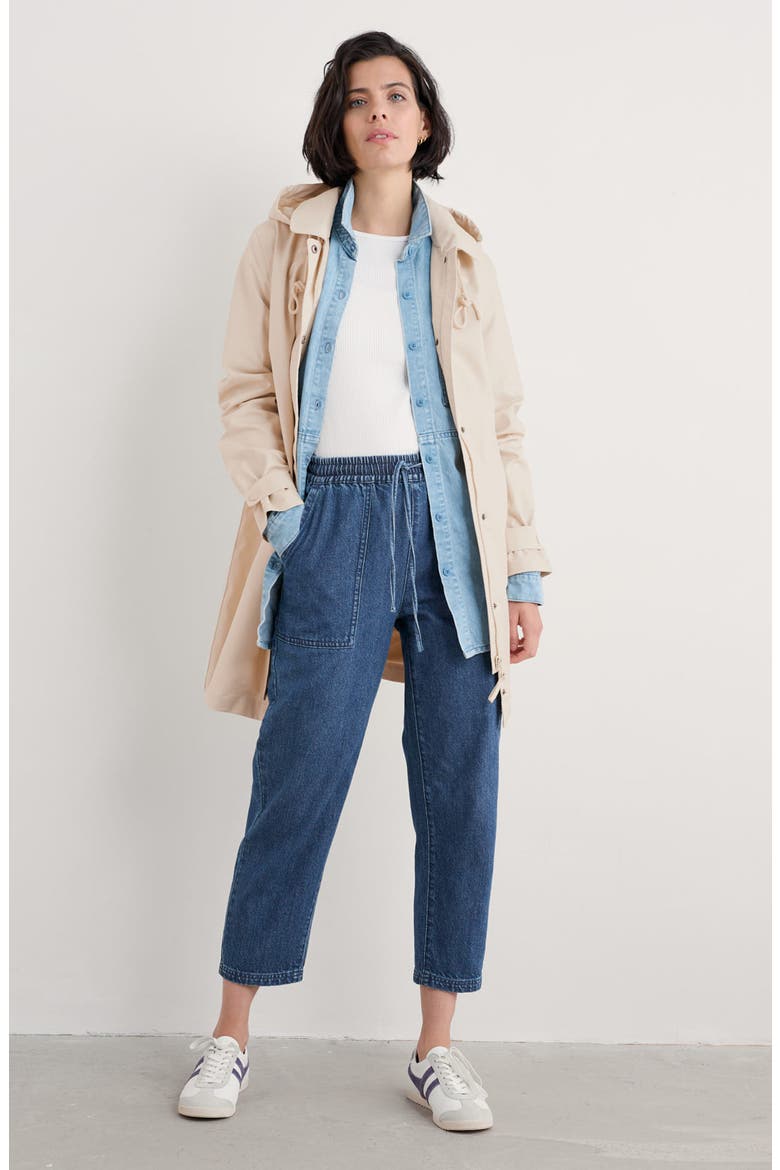 Cloudburst Waterproof Organic Cotton Coat, Alternate, color, LIMESTONE
