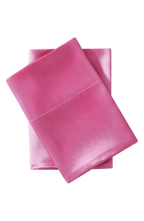 Betsey Johnson Set Of 2 Satin Pillowcases In Lt-pastel Pink