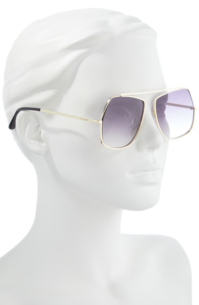 Fifth & Ninth Sofia 54mm Geometric Aviator Sunglasses, Alternate, color,