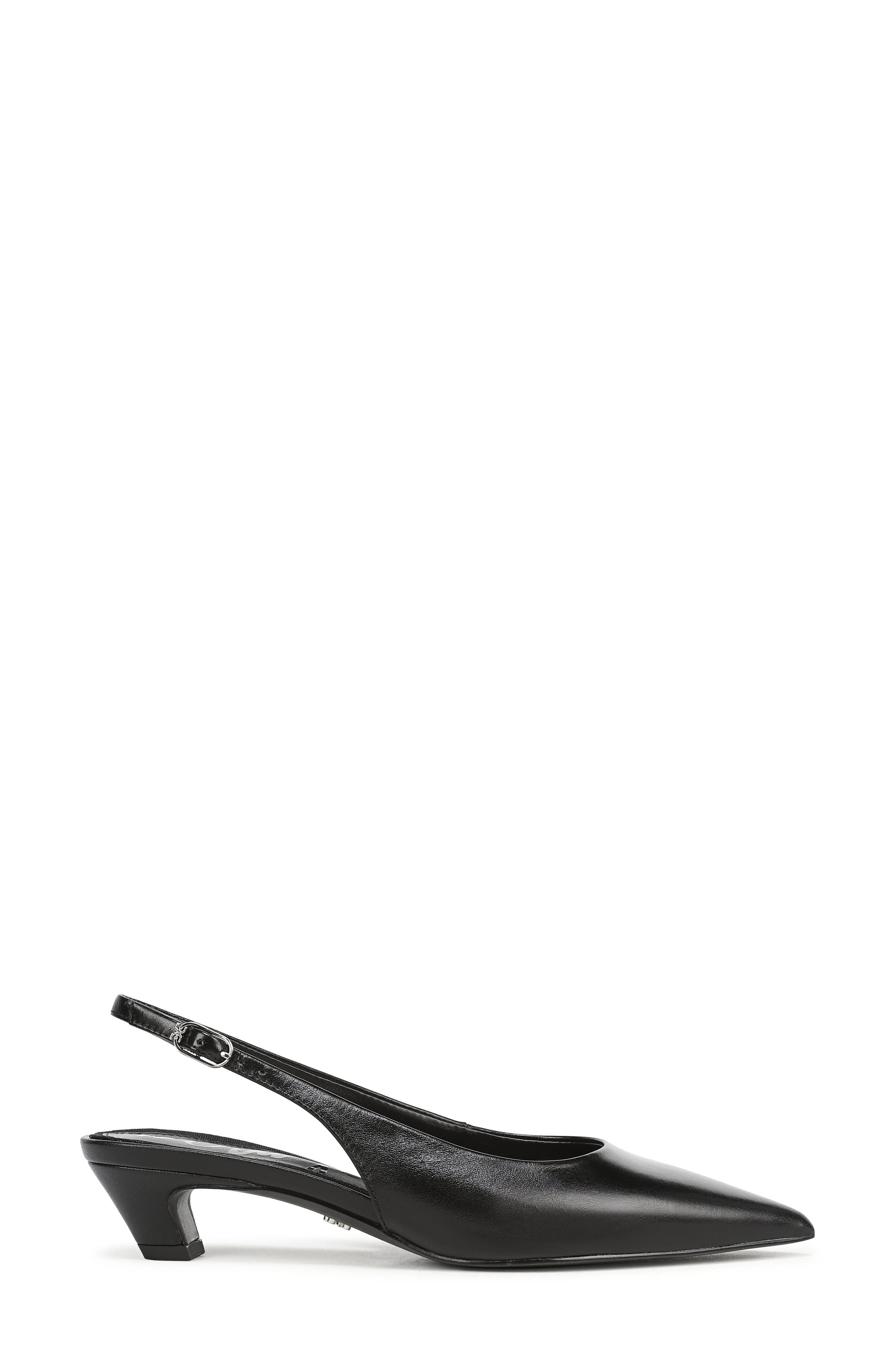 Finch Slingback Pointed Toe Pump, Alternate, color, BLACK