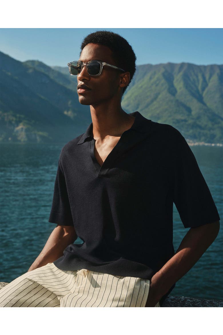 Raffertie Merino Relaxed Fit Shirt, Alternate, color, NIGHT IRIS