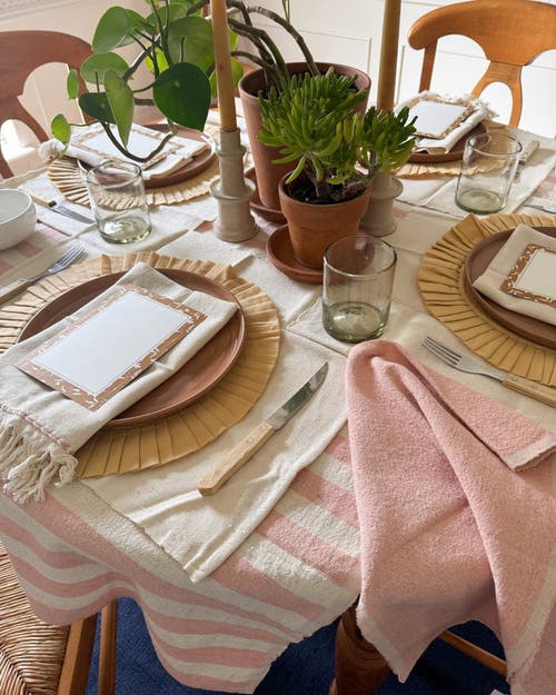 Kd Weave Hand Towel In Pink