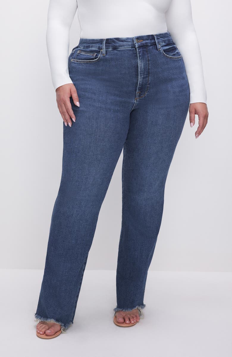 Good American Good Curve Bootcut Jeans, Alternate, color, 