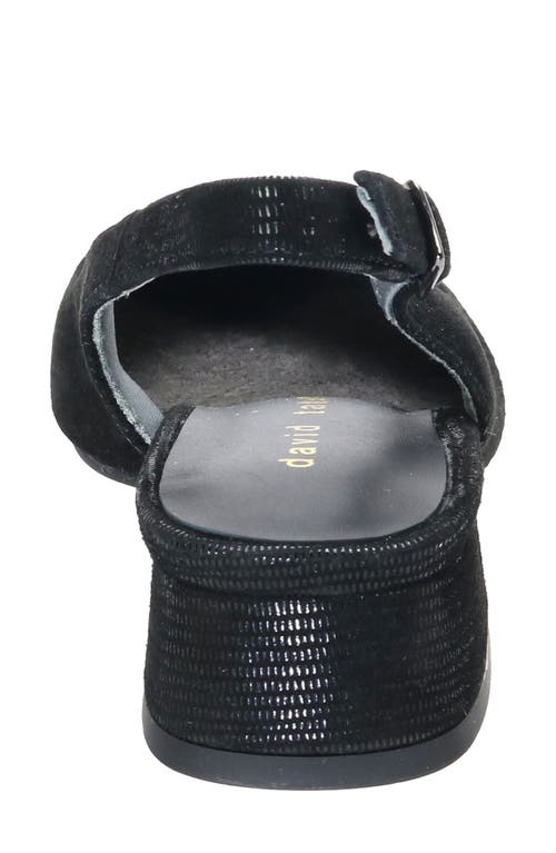 David Tate Sugar Slingback Pump In Black Nappa