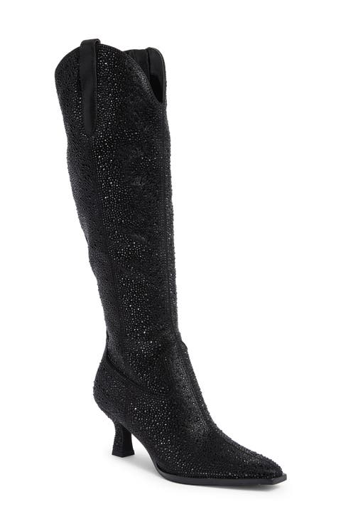 Ariana Crystal Knee High Boot (Women)