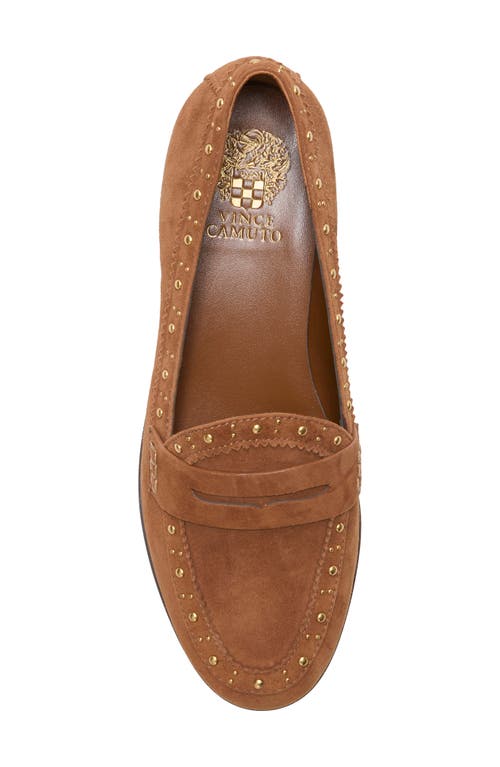 Vince Camuto Camdyn Studded Penny Loafer In Brown