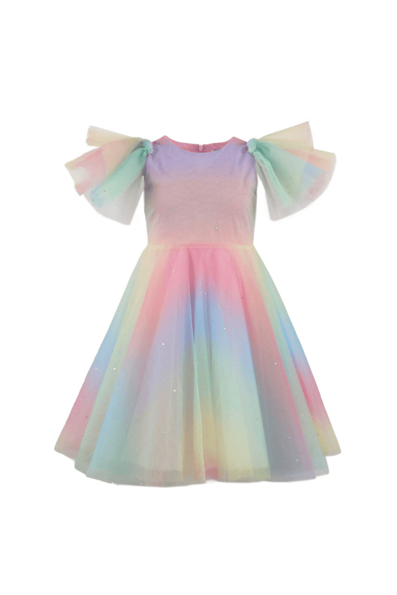 Sparkle Ombre Tulle Dress, Main, color, Pink