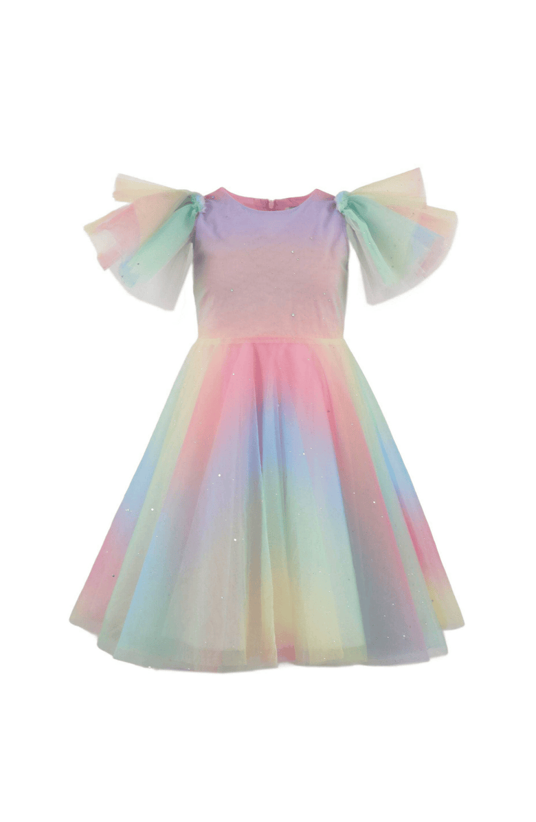Lola + The Boys Sparkle Ombre Tulle Dress, Main, color, Pink