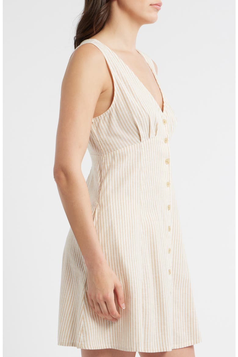 Camila Stripe Sleeveless Hemp Blend Minidress, Alternate, color, TUSCAN STRIPE
