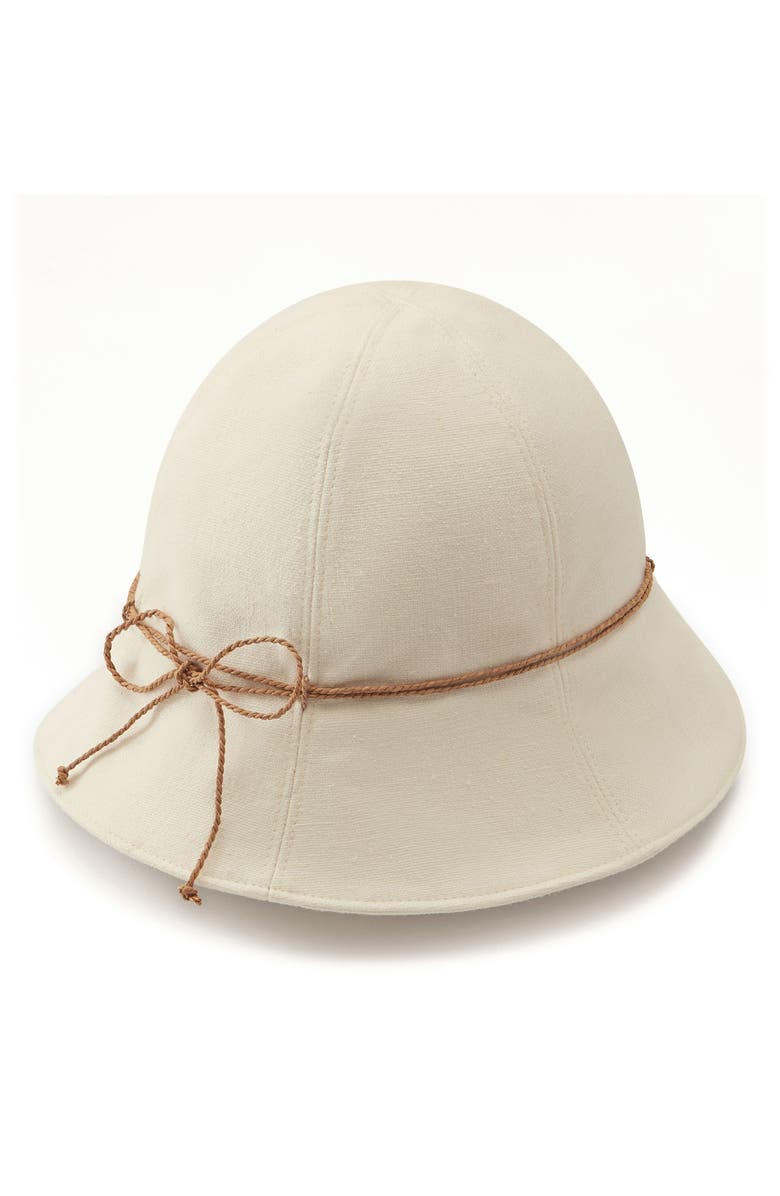 Helen Kaminski Cotton Cloche, Alternate, color, Ecru