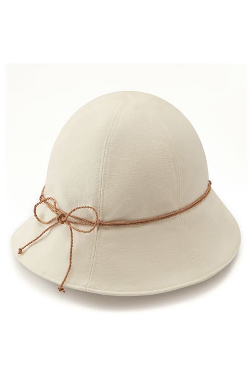 Helen Kaminski Cotton Cloche In Ecru