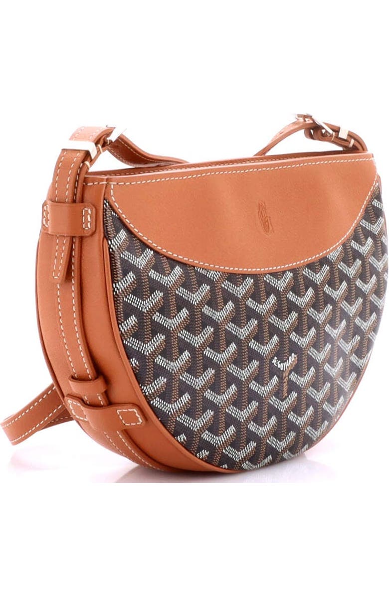 Pre-Owned Goyard Hirondelle Shoulder Bag Coated Canvas and Leather, Alternate, color, Brown