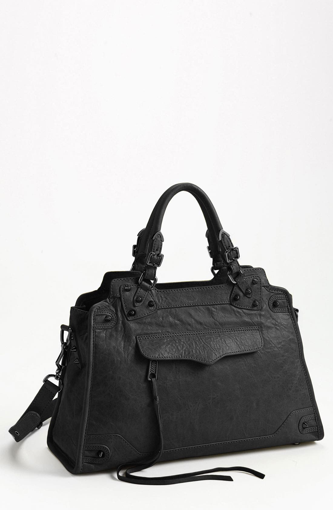 Rebecca Minkoff 'Desire' Studded Satchel, Main, color, 