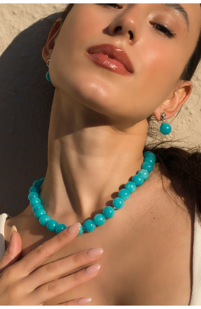 Classicharms Gia Amazonite Bead Drop Earrings, Alternate, color, 