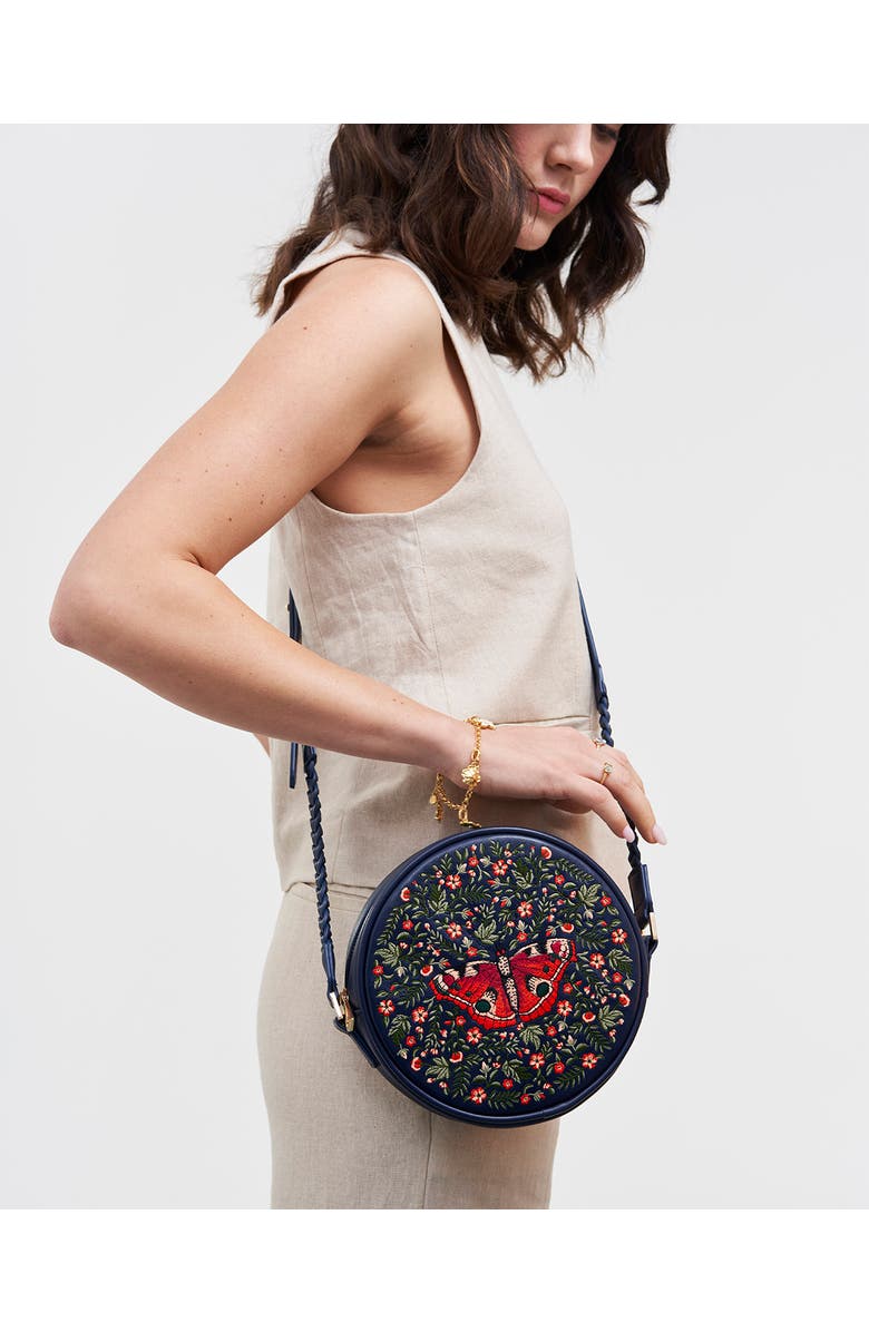 Fable England Chloe Admiral Circle Purse, Alternate, color, Navy