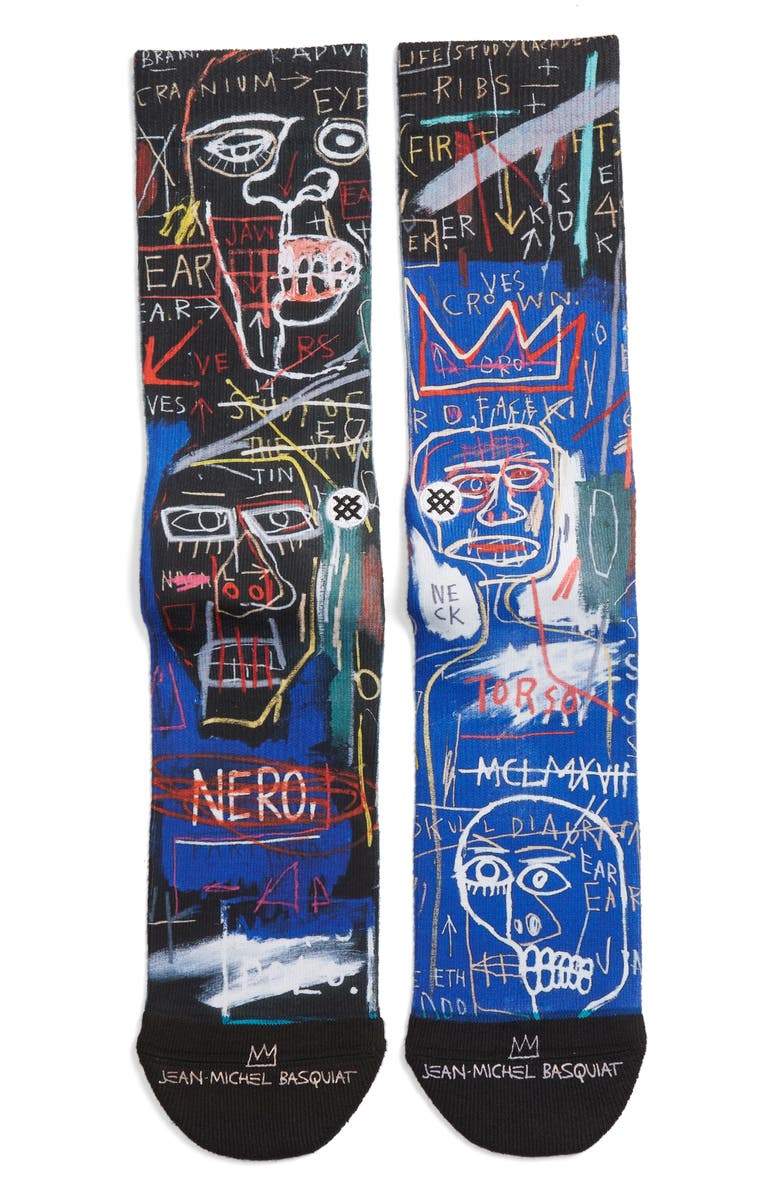 Stance Jean-Michel Basquiat Anatomy Socks, Main, color,