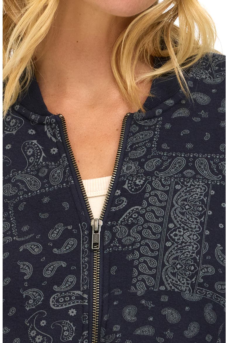 Maida Classic Paisley Bomber Jacket, Alternate, color, GALAXY