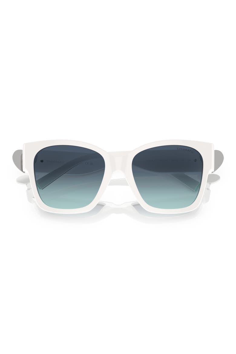 54mm Gradient Square Sunglasses, Main, color, WHITE