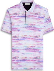 Bugatchi Hendrix Digital Watercolor Print Pima Cotton Polo