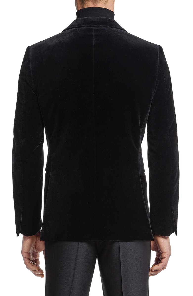 ZEGNA Couture Peak Lapel Velveteen Dinner Jacket, Alternate, color,