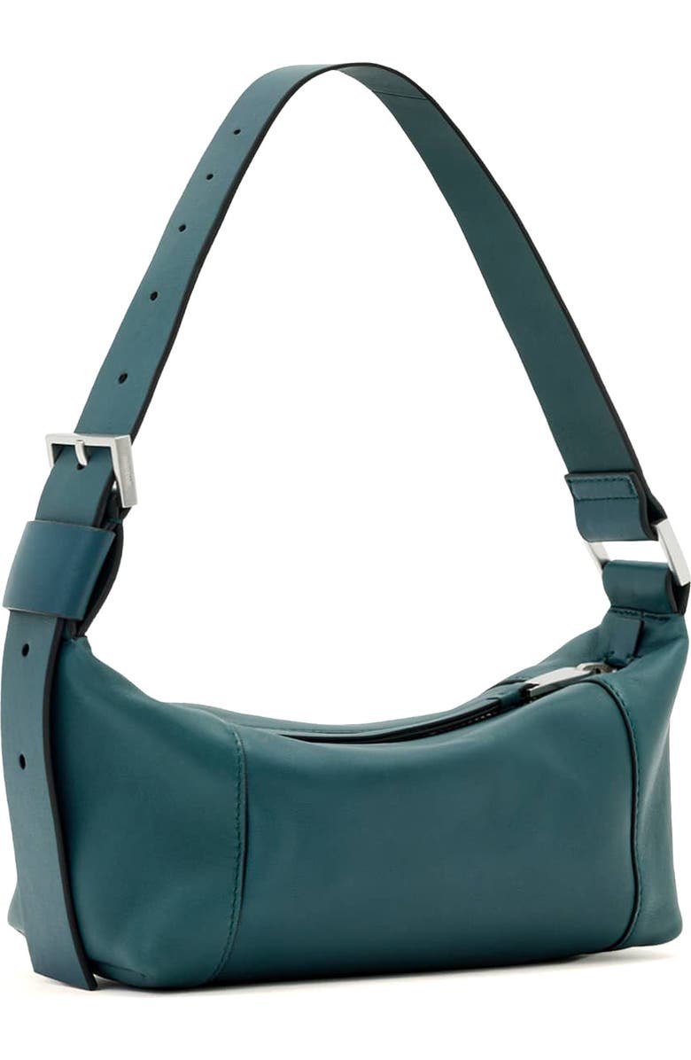 AllSaints Mini Vega Leather Shoulder Bag, Alternate, color, Emerald Green