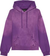 Cult of Individuality Core Distressed French Terry Pullover Hoodie