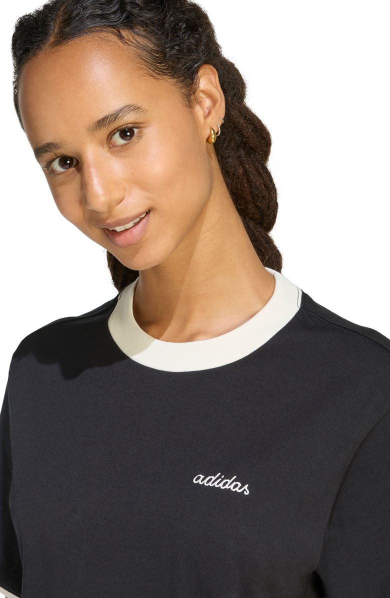 adidas Embroidered Logo Crewneck T-Shirt, Alternate, color, 