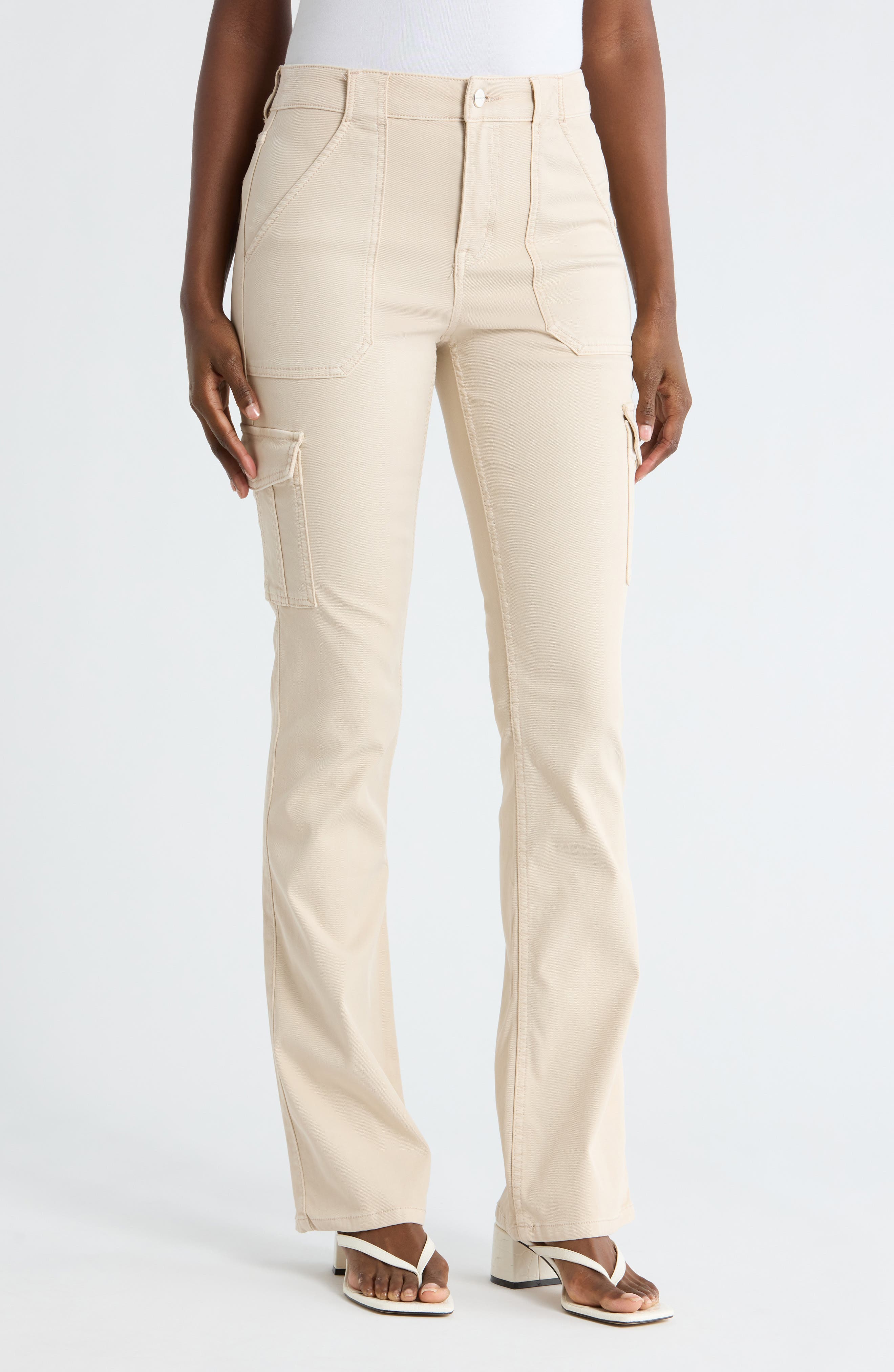 Sanctuary Hayden Sculpted Cotton Blend Bootcut Cargo Pants