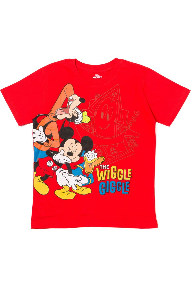 Mickey Mouse 3-Pack Short Sleeve T-Shirts, Alternate, color, Cyan Red White