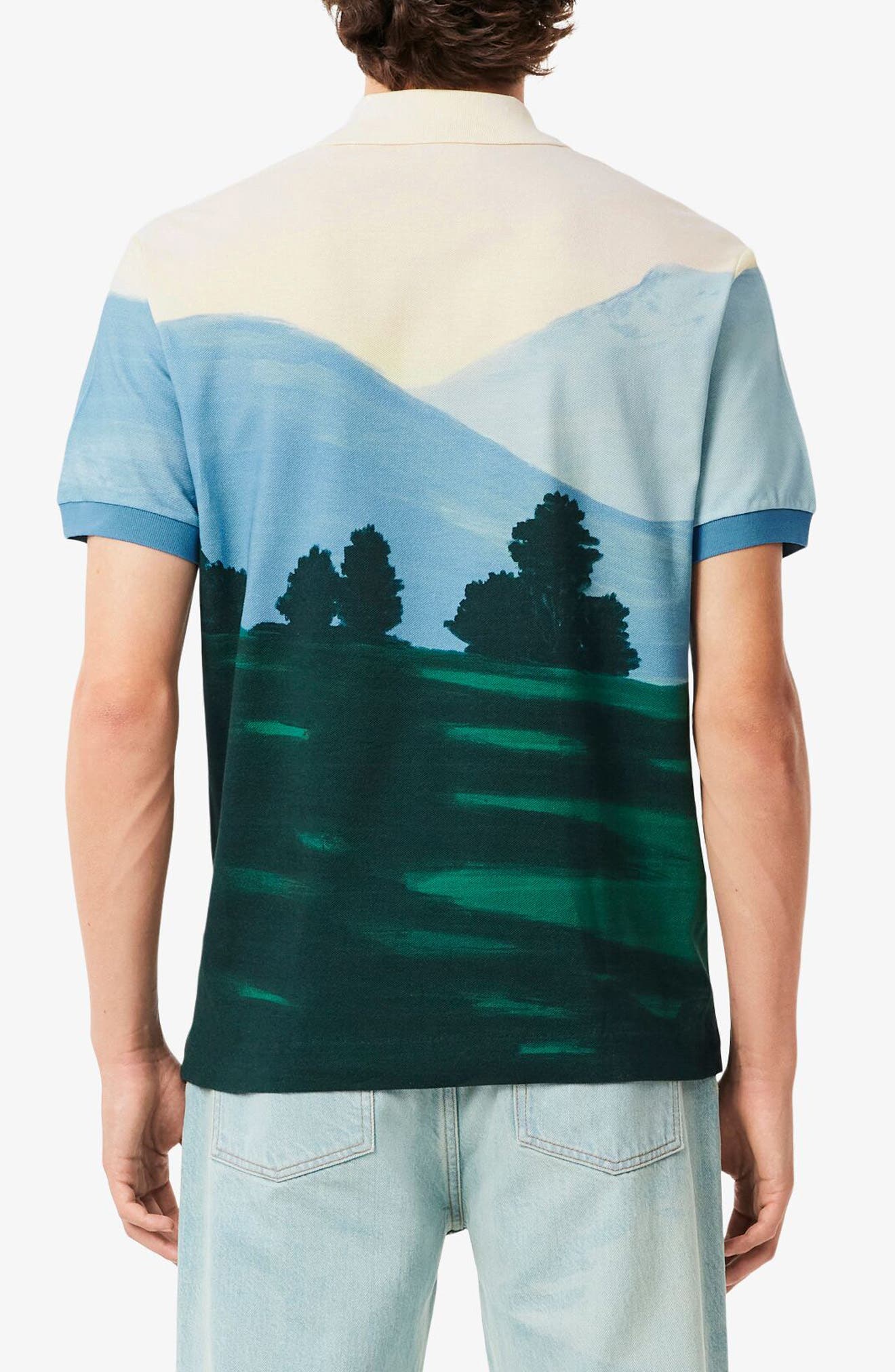 Mountain Print Pique Polo - image 2