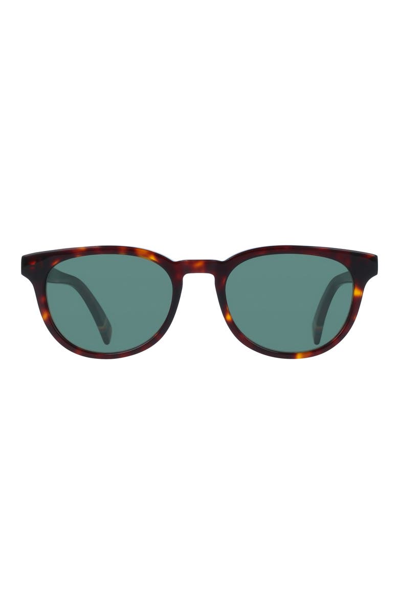 52mm Oval Sunglasses, Main, color, DARK HAVANA