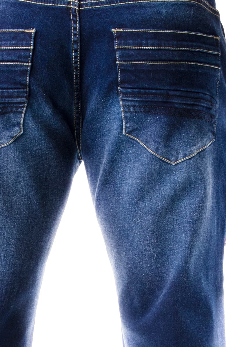 XRAY Skinny-Fit Distressed Stretch Jeans, Alternate, color, Dark Blue