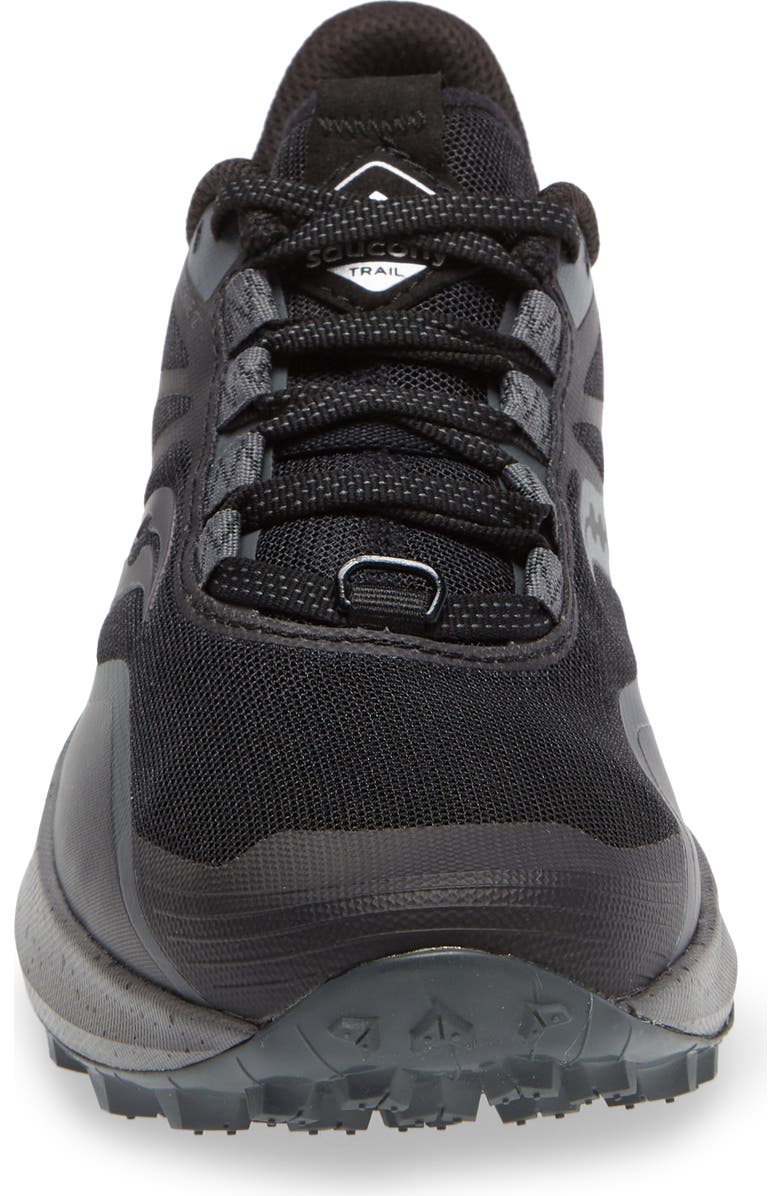 Saucony Peregrine 12 Trail Running Shoe, Alternate, color, Black/Charcoal