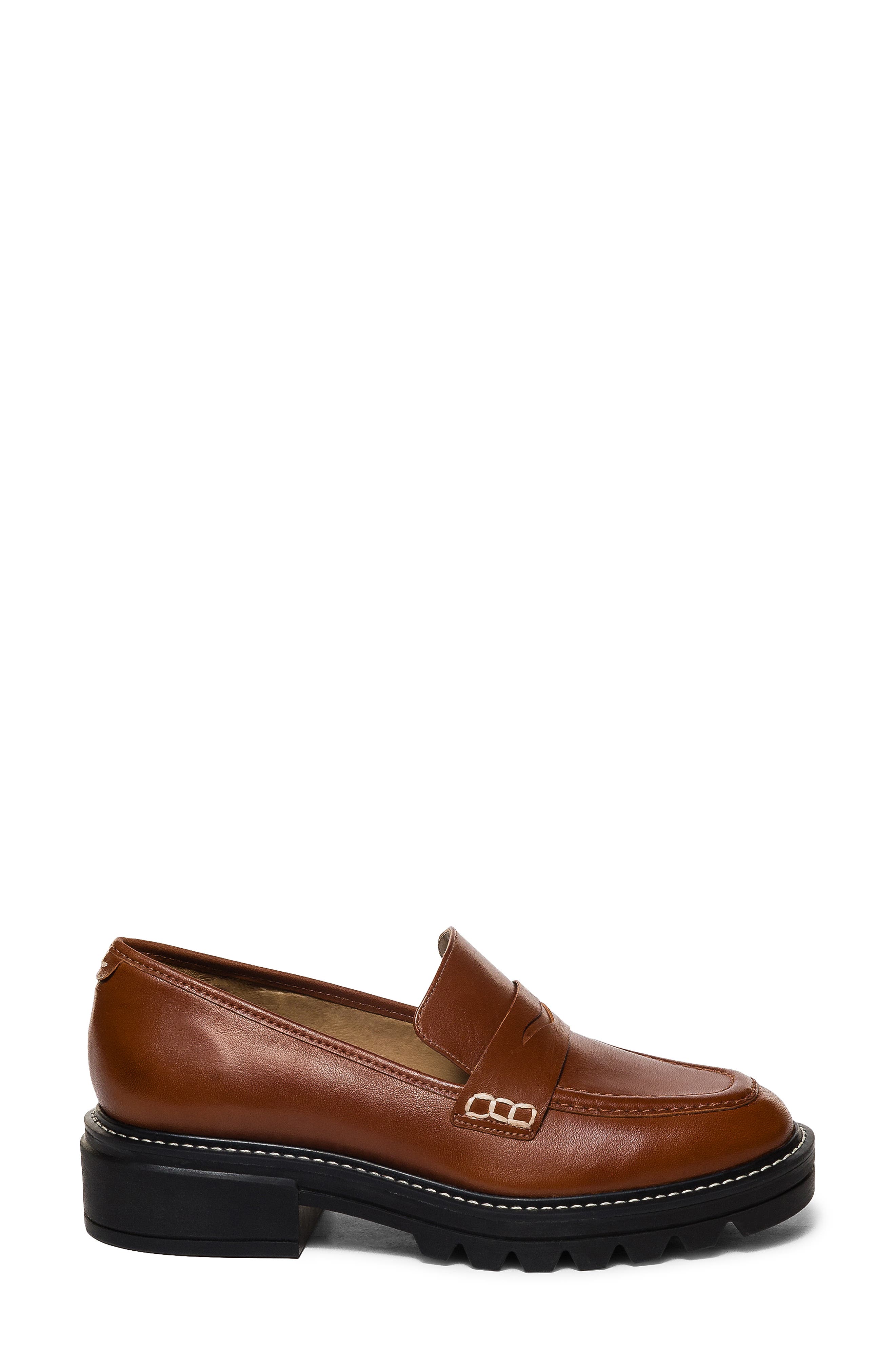 Chandler Platform Penny Loafer, Alternate, color, SADDLE