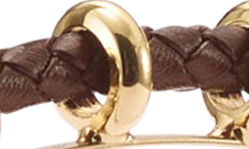 Lelet Ny Bentley Braided Leather Headband In Gold