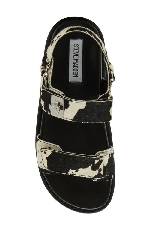 Steve Madden Big Mona Genuine Calf Hair Platform Sandal