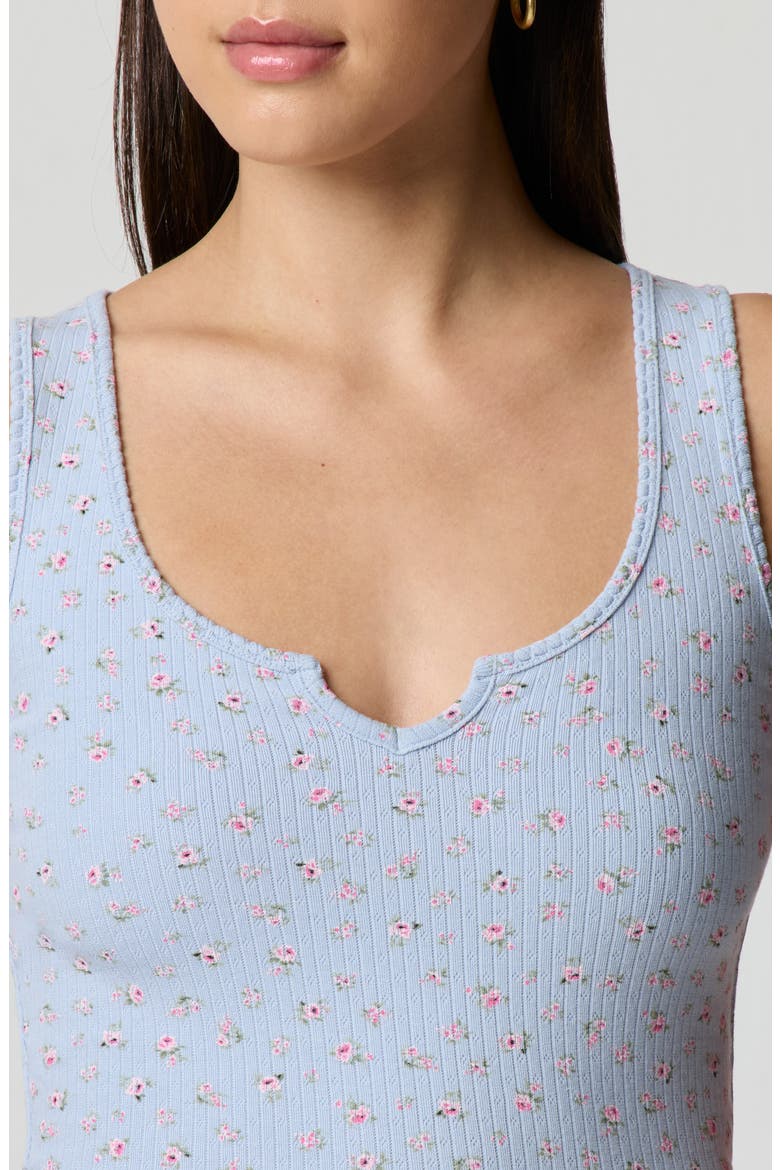Ditsy Floral Scoop Neck Tank, Alternate, color, PETIT JARDIN BLUE/ PINK