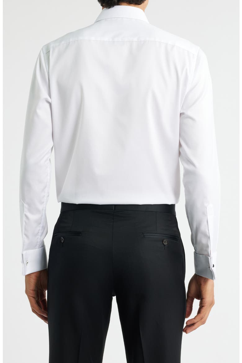 Luxury Black Tie Slim Fit Dress Shirt, Alternate, color, WHITE