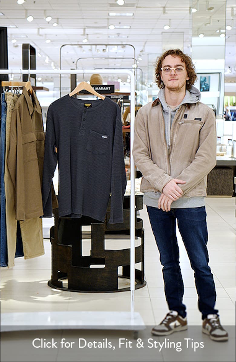 Sawpit Long Sleeve Cotton Thermal Henley, sales video thumbnail