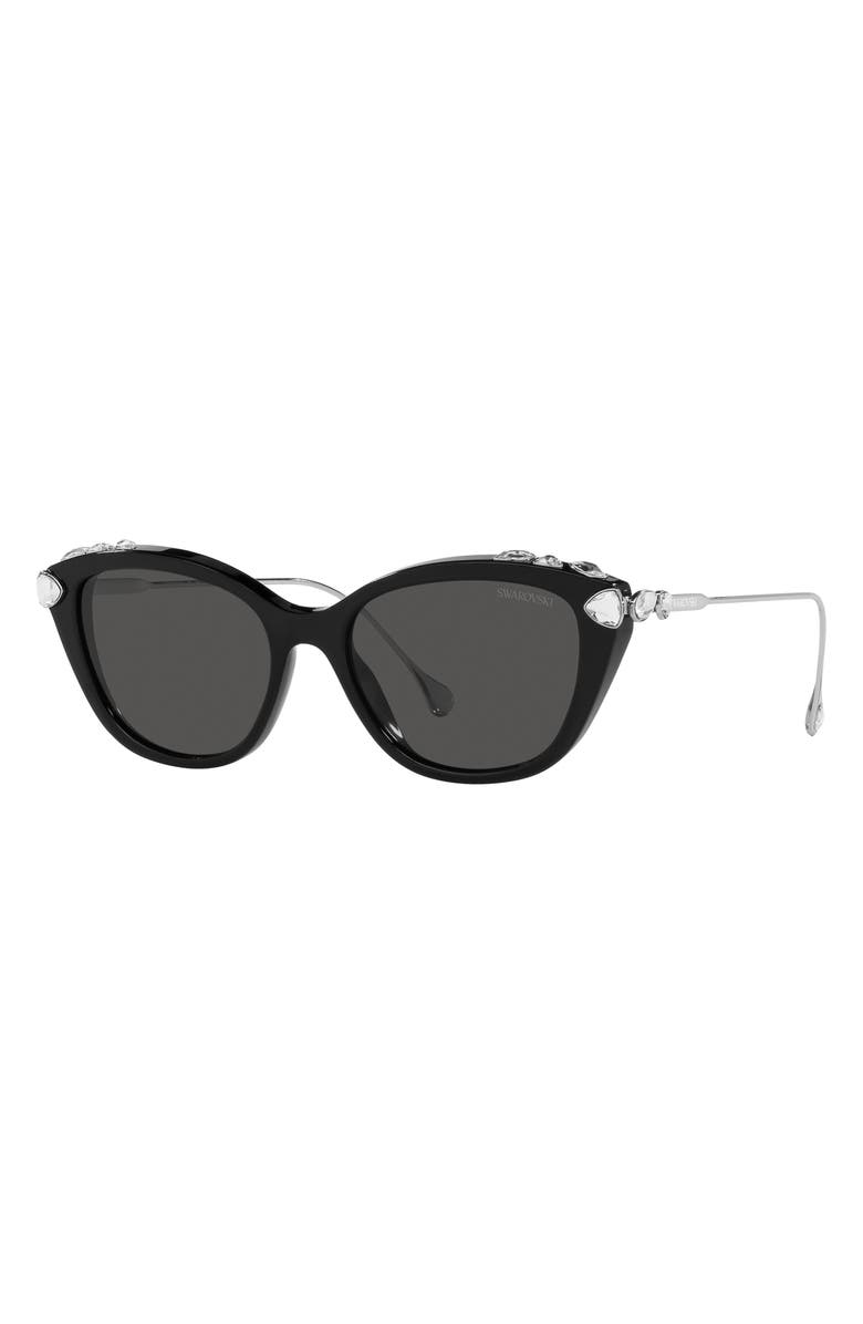 Swarovski 53mm Cat Eye Sunglasses, Alternate, color, 
