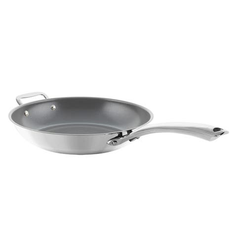 Chantal 3.clad 11-inch Fry Pan W/ Fusion Ti Nonstick Ceramic Coating In Silver