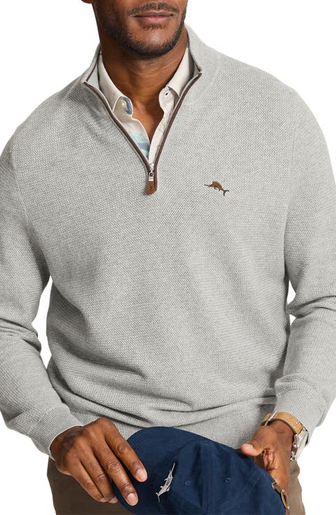 Marlin Magic Basketweave Half Zip Sweater