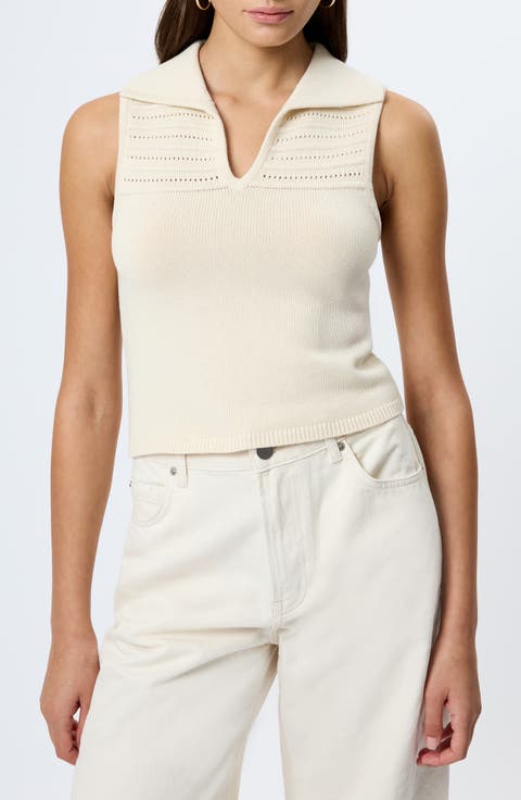 Nellis Pointelle Stitch Sweater Tank